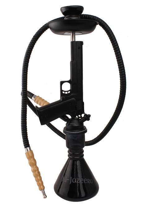 al-jazeera 0.7 calibur gun hookah embossed (black) - ajh-100 - 11916427 - Very Small Image - 1