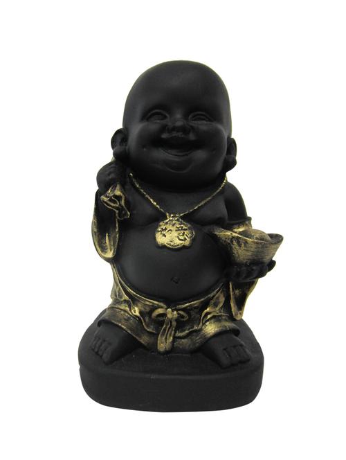 golden earthen laughing buddha - 11919947 - Very Small Image - 1