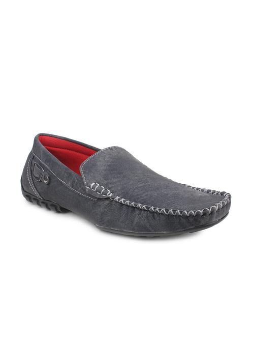grey color, slip on leatherette loafers - 11920688 - Very Small Image - 1
