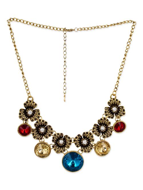 multi colored metal short necklace - 11926562 - Very Small Image - 1