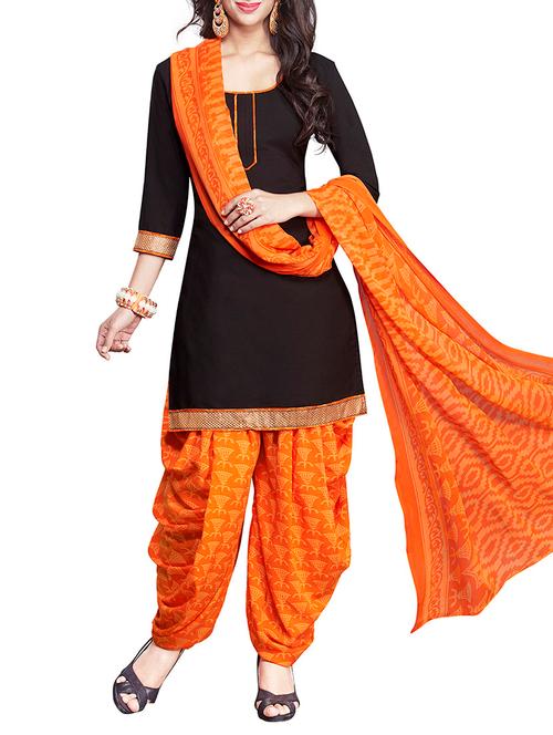 printed unstitched patiyala suit - 11926642 - Very Small Image - 1