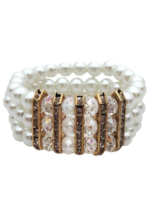 white pearl plastic bracelet - 11929501 - Very Small Image - 1