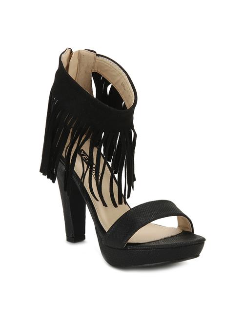 black leatherette sandal - 11932437 - Very Small Image - 1