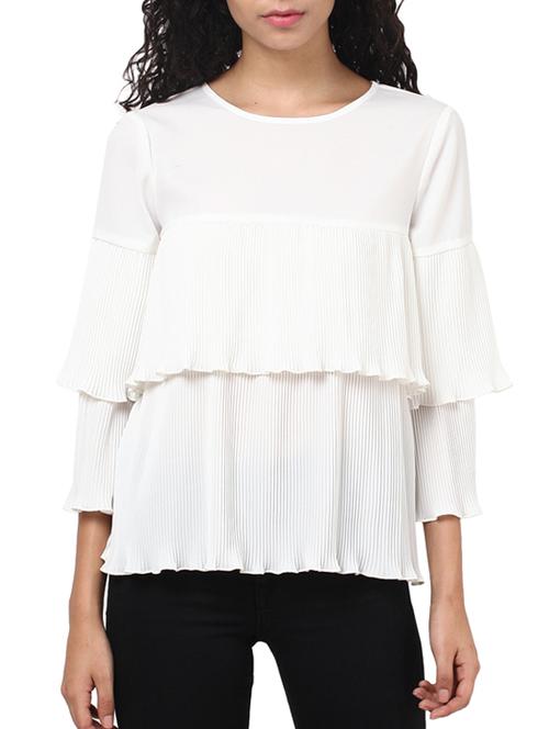 white georgette top - 11933929 - Very Small Image - 1