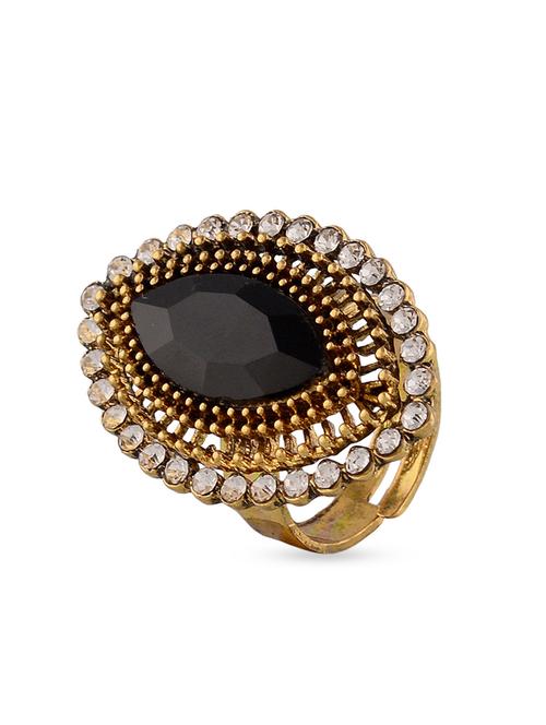 gold and black metal hand ring - 11934734 - Very Small Image - 1