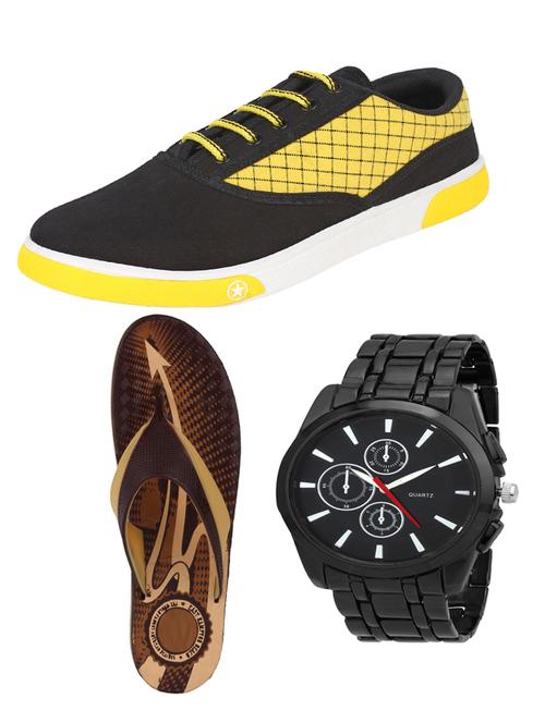 combo casual shoes with slipper & watch - 11938510 - Very Small Image - 1