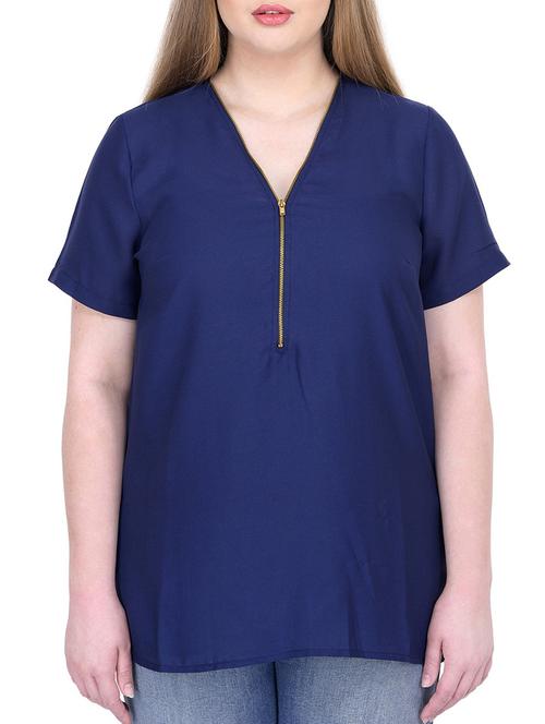 blue polyester regular top - 11938998 - Very Small Image - 1