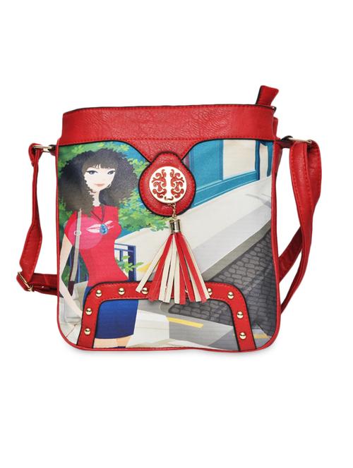 multi printed faux leather sling bag - 1193977 - Very Small Image - 1