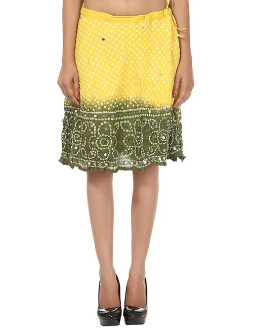 yellow cotton aline skirt - 11941758 - Very Small Image - 1