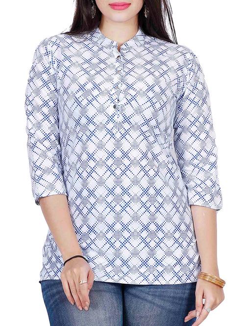 blue cotton regular top - 11944131 - Very Small Image - 1