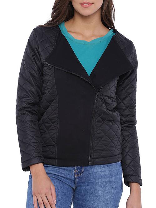 black cotton quilted jacket - 11945743 - Very Small Image - 1