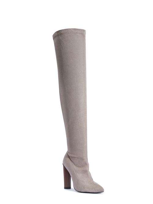 grey knee length boot - 11946222 - Very Small Image - 1