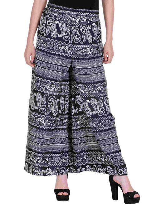 black printed crepe palazzo - 11946713 - Very Small Image - 1