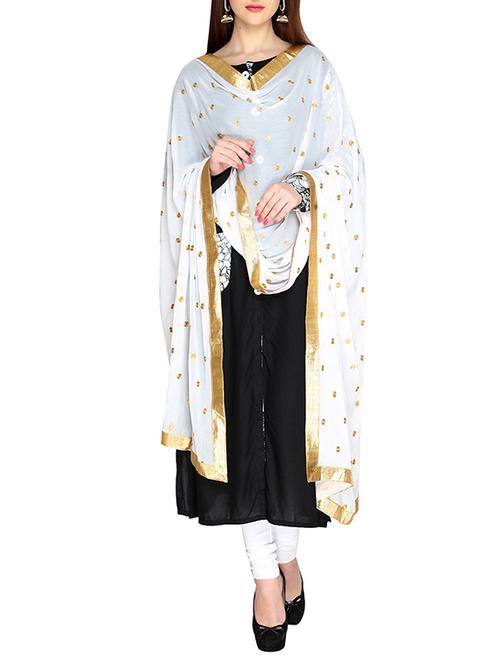 white chiffon dupatta - 11947449 - Very Small Image - 1