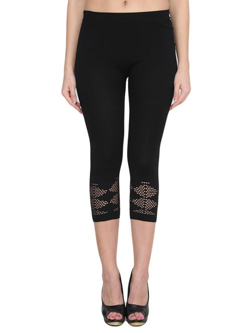 black viscose capri leggings - 11955667 - Very Small Image - 1