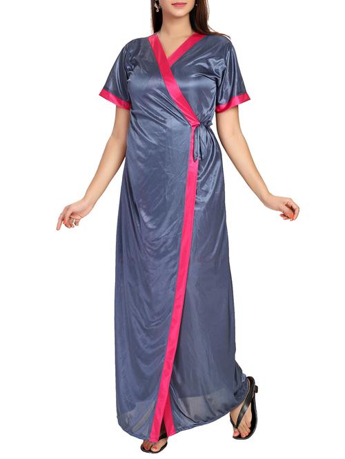 grey satin nighty - 11958757 - Very Small Image - 1