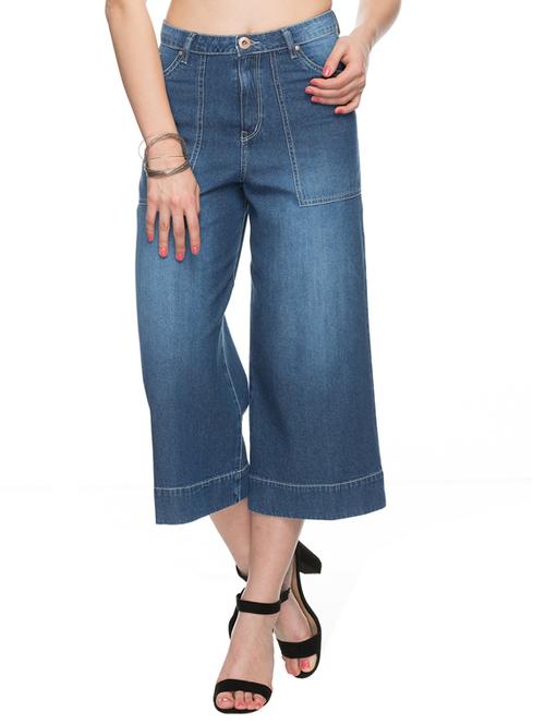 dark blue cotton culottes - 11960242 - Very Small Image - 1