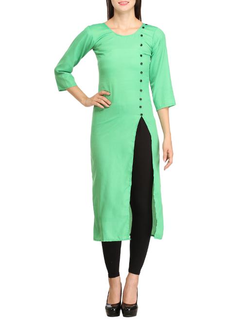 natural cotton straight kurti - 11961440 - Very Small Image - 1