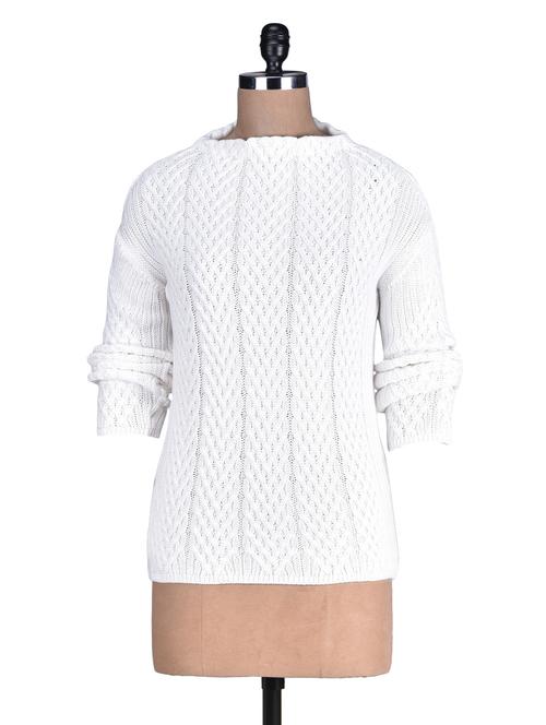 Off White Acrylic Sweater - 1196344 - Very Small Image - 1