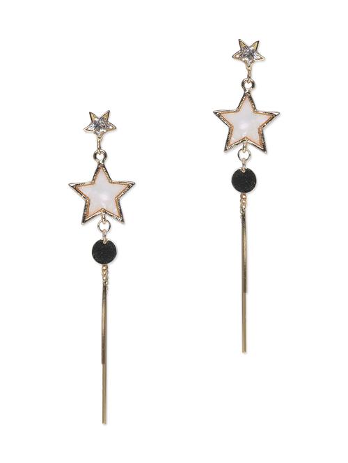 white embellished metallic earrings - 1197419 - Very Small Image - 1