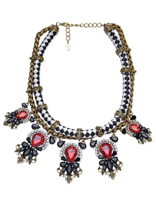 multicolour embellished metallic necklace - 1197573 - Very Small Image - 1