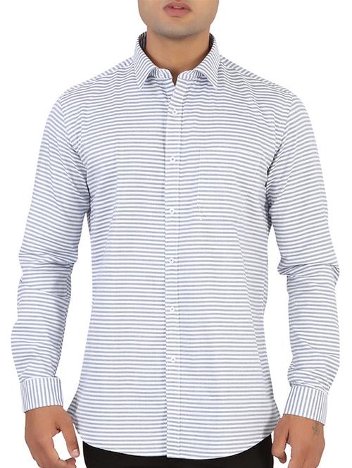 blue cotton casual shirt - 11985448 - Very Small Image - 1