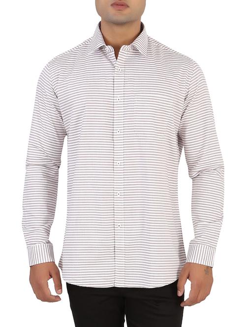 brown cotton casual shirt - 11985449 - Very Small Image - 1