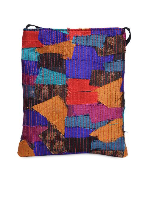 multicolored silk patchwork clutch - 1202390 - Very Small Image - 1