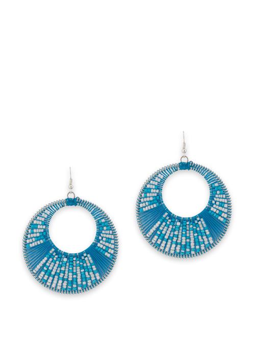 Blue circular earrings - 12059 - Very Small Image - 1