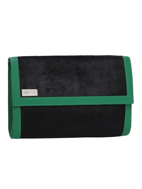 black textured leather clutch - 1205978 - Very Small Image - 1