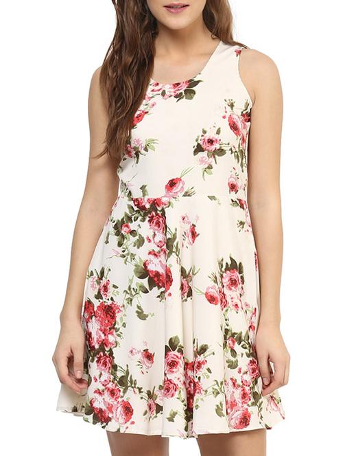 women's fit & flare floral dress - 12068018 - Very Small Image - 1