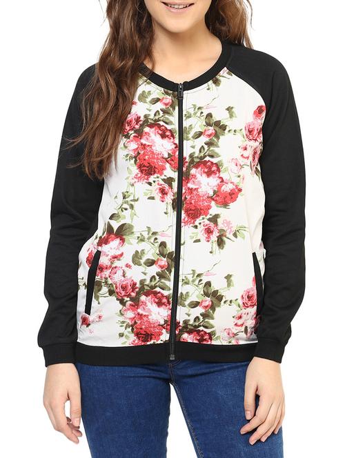 raglan sleeved floral jacket  - 12068025 - Very Small Image - 1