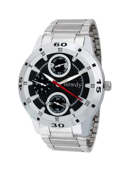 silver steel strap analog watch - 12079755 - Very Small Image - 1