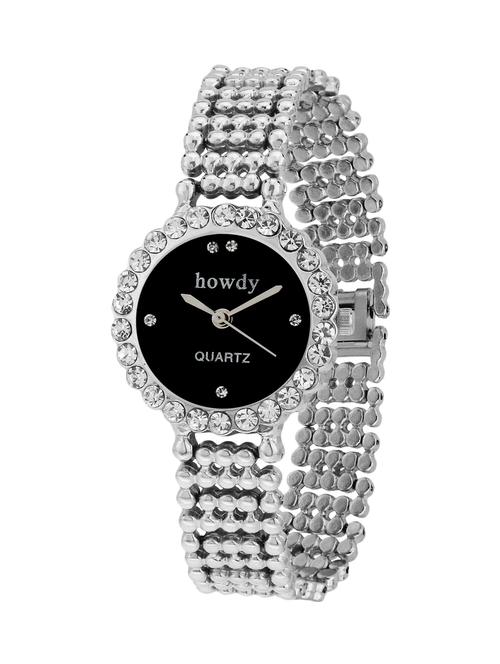 silver steel strap embrllished wrist watch - 12079944 - Very Small Image - 1