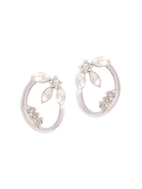 white silver plated drop earrings - 12086429 - Very Small Image - 1
