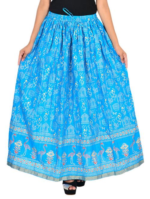 light blue cotton skirt - 12086524 - Very Small Image - 1