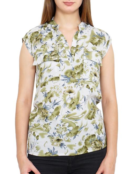 floral print poly crepe top - 12086704 - Very Small Image - 1