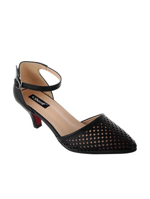 black leatherette sandal - 12086852 - Very Small Image - 1