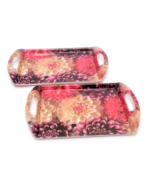 machi melamine multicolor serving trays - set of 2 - 12087371 - Very Small Image - 1