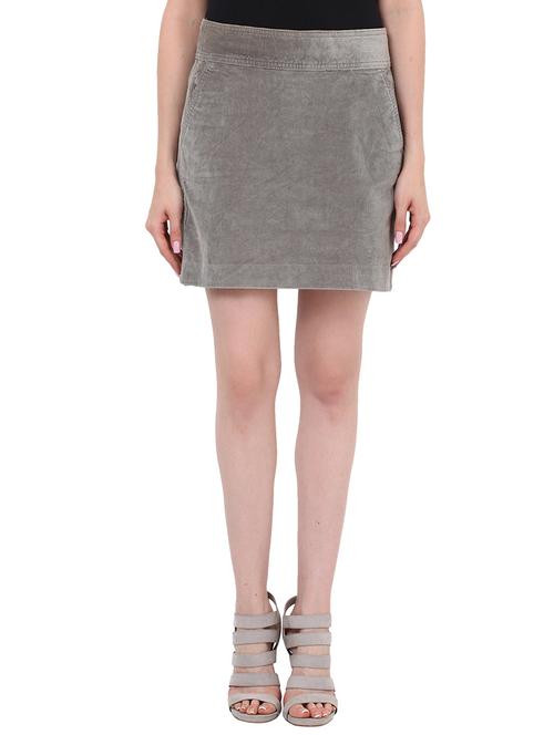 grey cotton skirt - 12088205 - Very Small Image - 1