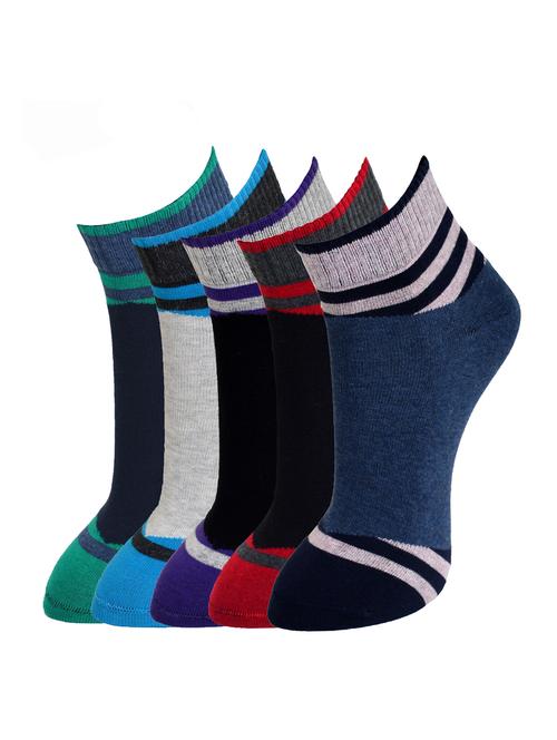 multi colored cotton socks, set of 5 - 12089771 - Very Small Image - 1