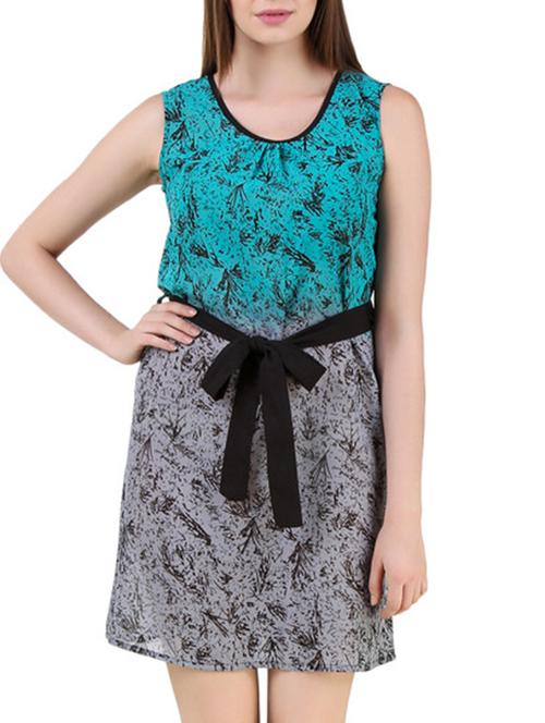 tie knot a-line dress - 12092666 - Very Small Image - 1