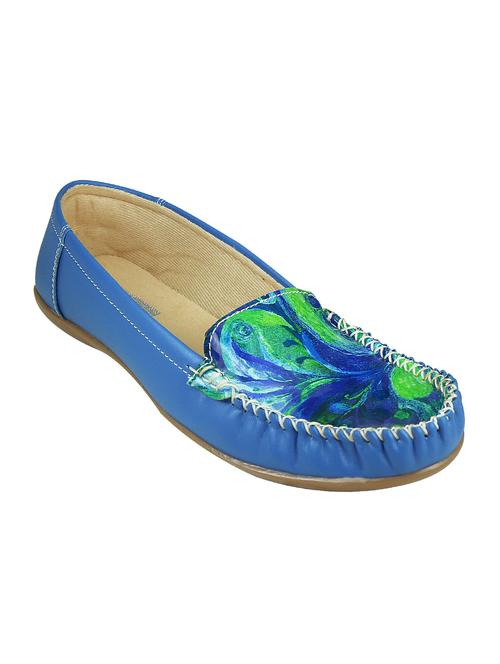 blue faux leather loafer - 12092766 - Very Small Image - 1