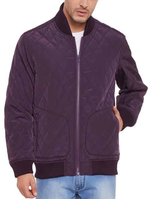 purple nylon puffer jacket - 12096043 - Very Small Image - 1