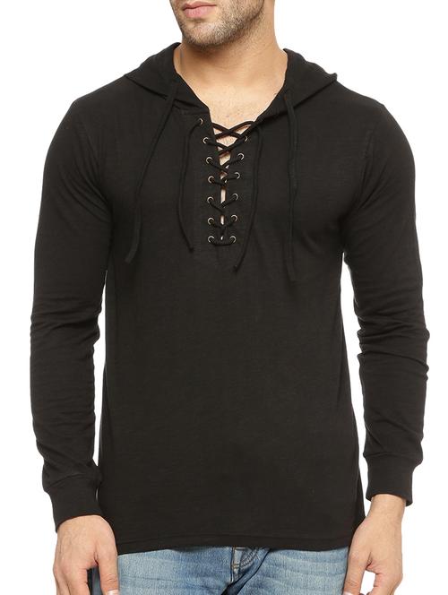 black solid t-shirt  - 12097528 - Very Small Image - 1