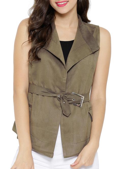 brown silk blend jacket - 12097945 - Very Small Image - 1