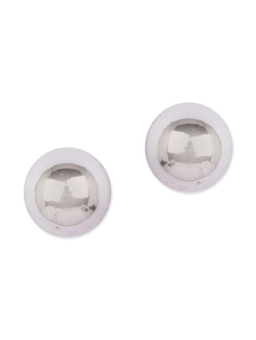Diva Walk white studs earrings - 12100675 - Very Small Image - 1