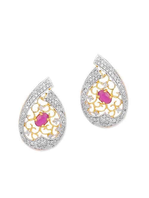 gold copper drop earrings - 12102360 - Very Small Image - 1