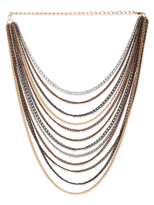 Silver Brass Chain Necklace - 12102399 - Very Small Image - 1