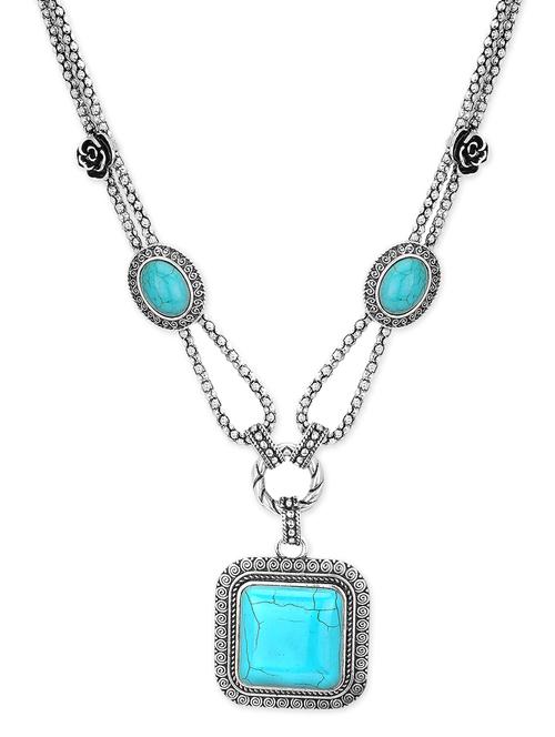 blue brass chain necklace - 12102401 - Very Small Image - 1